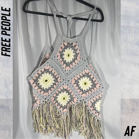 FREE PEOPLE SUMMER OF LOVE HALTER TOP NEW SIZE M/L - Picture 6 of 7